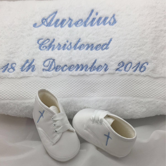 Personalised christening hot sale shoes