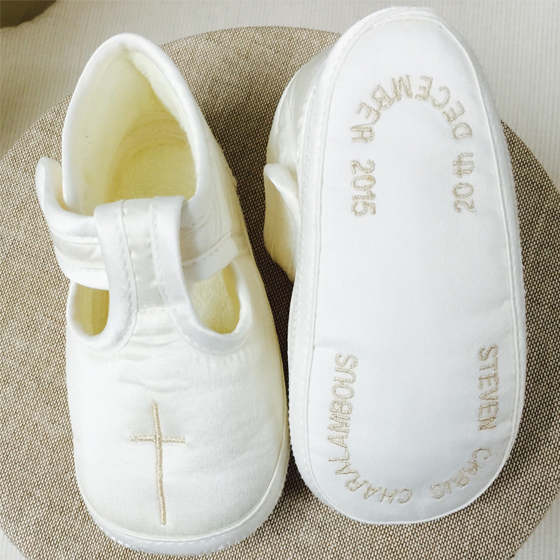 Personalised baby christening on sale shoes